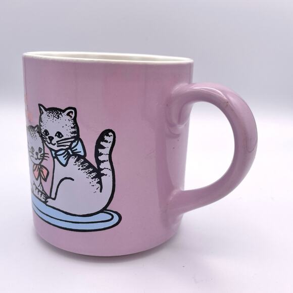 Vintage Mt Clemens Pottery Purple Cat Coffee Tea Mug "I'm a cat purr-son" - Picture 6 of 11